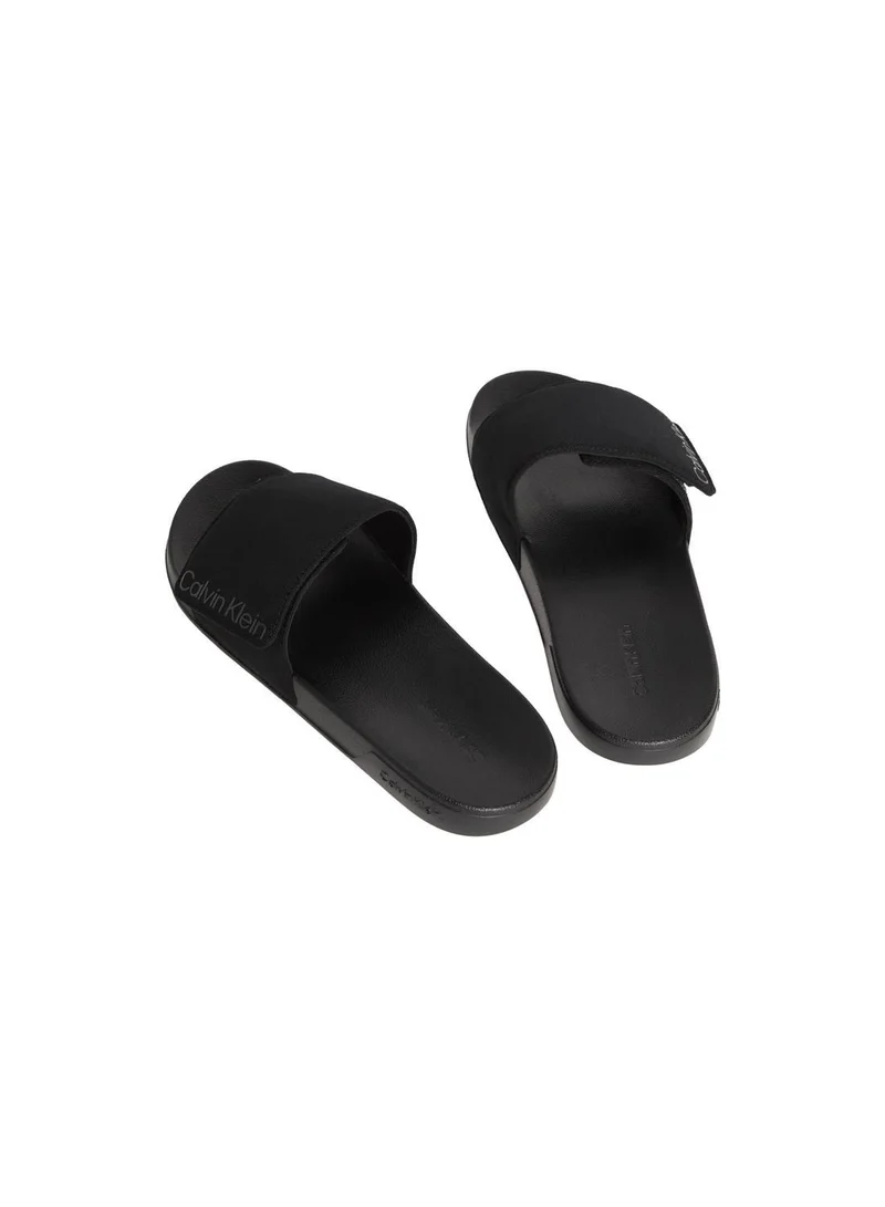 CALVIN KLEIN Triple Black Nemo - Canvas Contoured Logo Sliders for Men | Best Price UAE