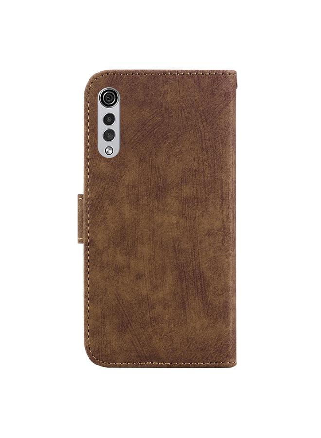 اس-توب جراب لهاتف LG Velvet 4G / 5G / G9 جراب هاتف من الجلد المنقوش بنقشة نمر صغير - Image 3