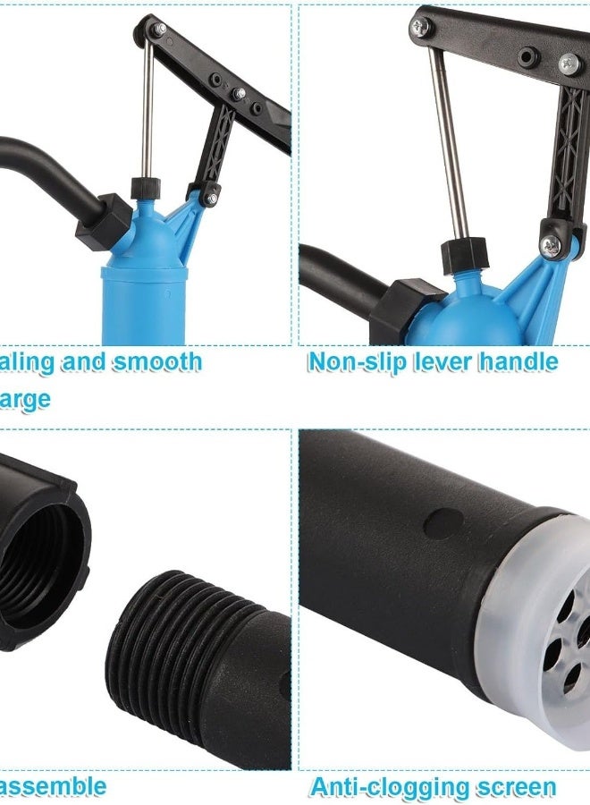 Generic Lever Pump Lever Action Barrel Drum Pump with Non-Slip Handle Telescopic Hand Diesel Oil Transfer Extractor with Removable Nozzle for Kerosene Gear Oil Engine Oil 55 Gallon Drum Tank - Image 4