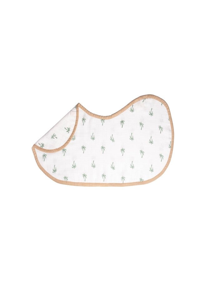 Masilo 100% Organic Muslin Burp Cloth & Bib for Newborn Baby/Ultrasoft Large Reusable Bib/Absorbent & Soft Burp Cloth for Teething Babies (2 x Burp Cloth) - Palm - Image 5