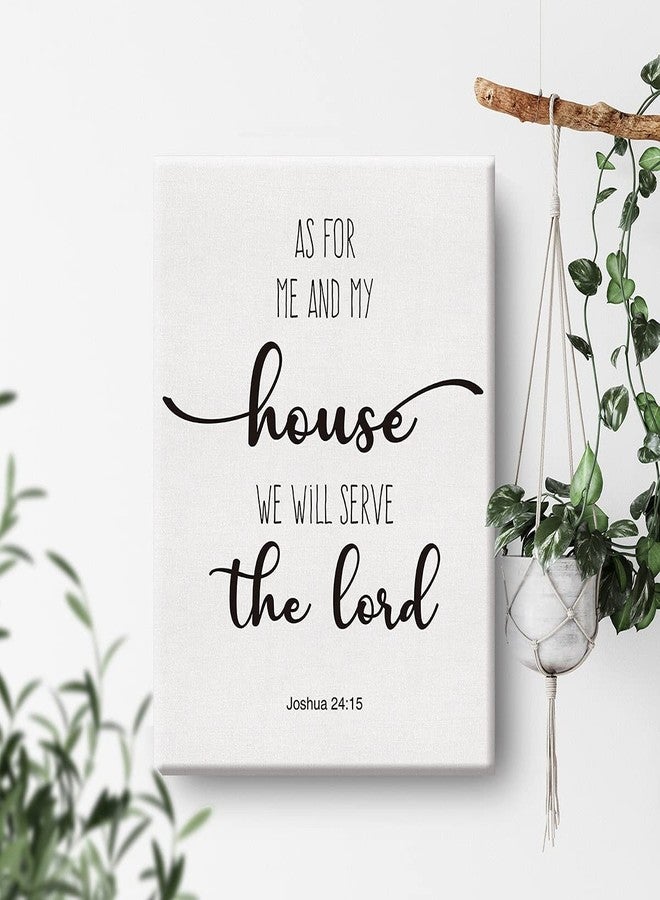 Nvhai Bible Verse Art Wall Decor Joshua 24:15 We Will Serve the Lord Scripture Canvas Painting Prints for Home Dining Room Living Room Decor Framed Artwork Christian Gifts(12x15 Inch) - Image 4
