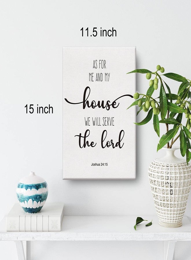 Nvhai Bible Verse Art Wall Decor Joshua 24:15 We Will Serve the Lord Scripture Canvas Painting Prints for Home Dining Room Living Room Decor Framed Artwork Christian Gifts(12x15 Inch) - Image 2