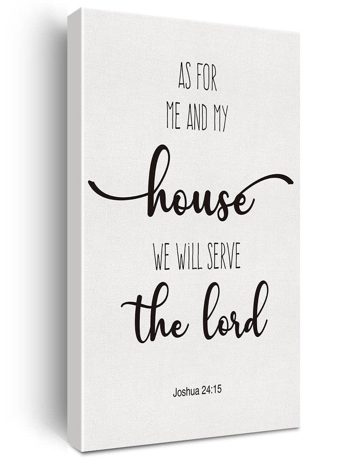 Nvhai Bible Verse Art Wall Decor Joshua 24:15 We Will Serve the Lord Scripture Canvas Painting Prints for Home Dining Room Living Room Decor Framed Artwork Christian Gifts(12x15 Inch) - Image 1