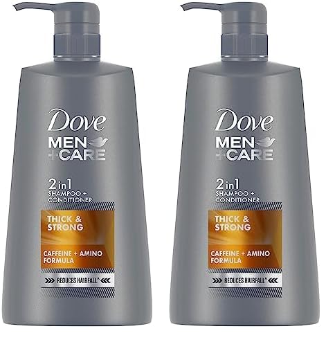 Dove شامبو وبلسم دوف للرجال سميك وقوي 2 في 1 650 مل عبوة من 2 - Image 1