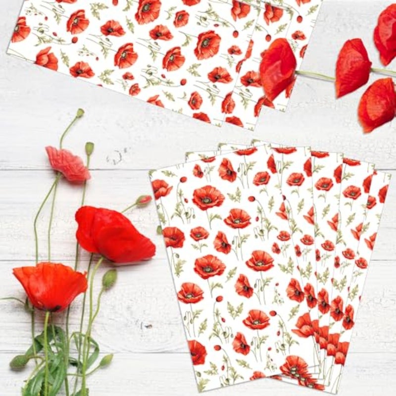 40Pcs Flower Guest Napkins Floral Theme Party Paper Napkins Disposable Set Rose Magnolia Paper Luncheon Napkins for Wedding, Theme Party, Birthday, Holiday Dinner Party Supplies - Image 3