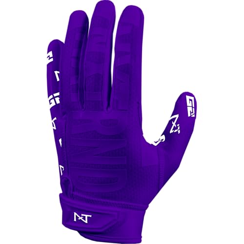 NXT NXTRND Nxtrnd G2 Pro Football Gloves, Men's Ultra Sticky Elite Receiver Gloves (Purple, Small) - Image 1