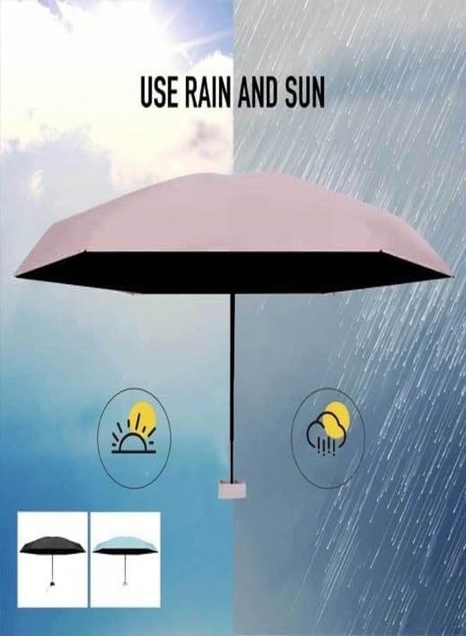 DIPDEY Compact Travel Umbrella, Portable Mini Folding Umbrella, Mini Travel Sun Rain Beach Golf- Elegant Slim Design Small Pocket Umbrella for Rain, UV Protection Lightweight for Girls and Women - Image 2