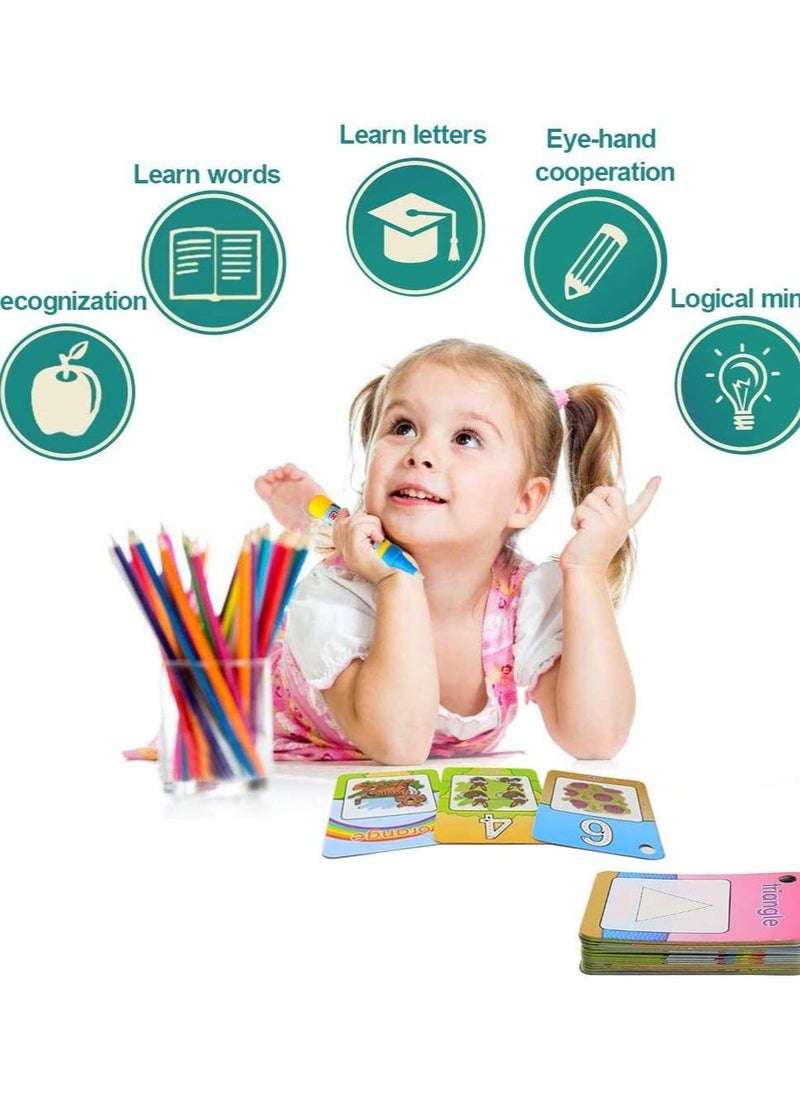 SYOSI بطاقات تلوين مائية كول بلاي تعلم الأرقام والأشكال والألوان لعبة فتات toddlers بطاقات تلوين مائية أنشطة طائرات للأطفال  - Image 2