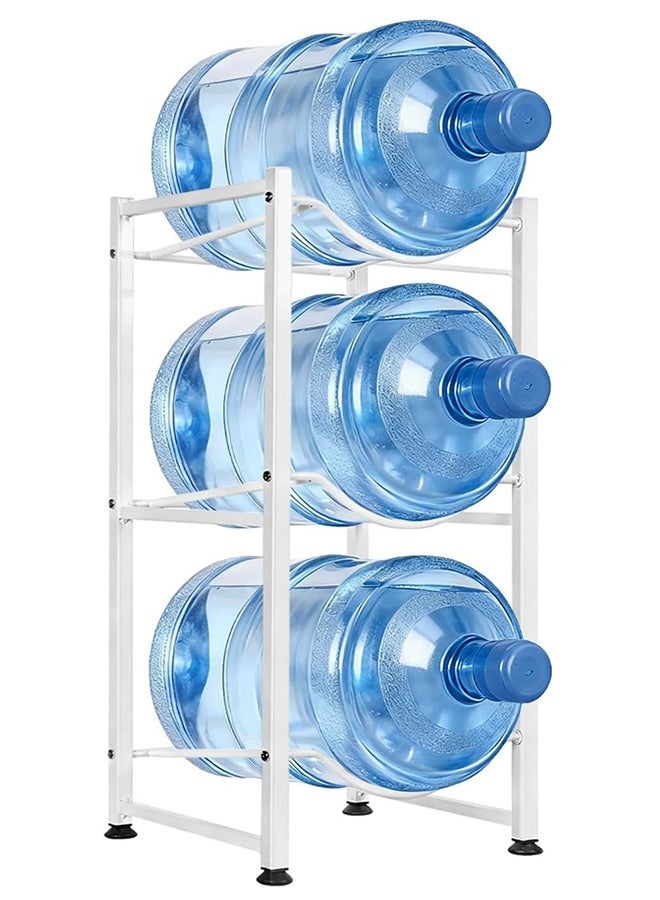 RollsTimi  3-Tier Water Jug Rack, 5 Gallon Detachable Water Bottle Holder for Kitchen, Office, Home, White - Image 1