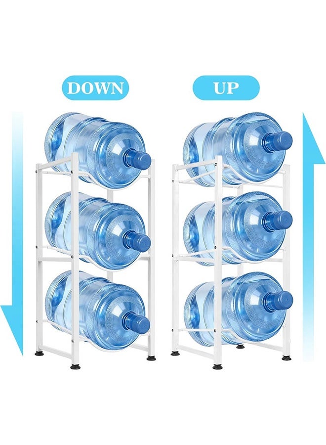 RollsTimi  3-Tier Water Jug Rack, 5 Gallon Detachable Water Bottle Holder for Kitchen, Office, Home, White - Image 2