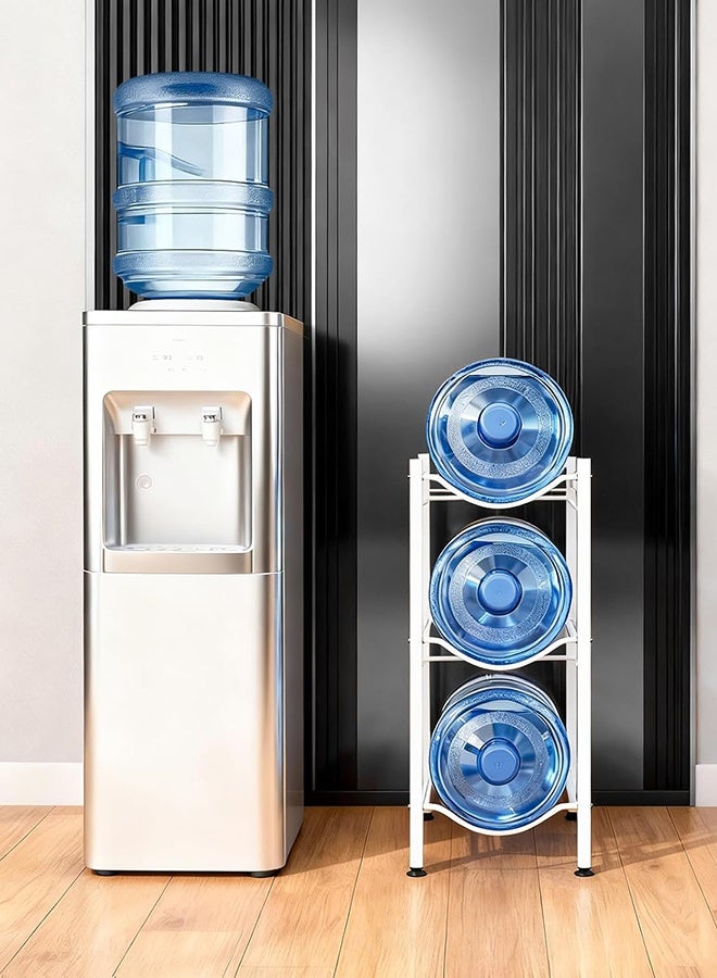 RollsTimi  3-Tier Water Jug Rack, 5 Gallon Detachable Water Bottle Holder for Kitchen, Office, Home, White - Image 4