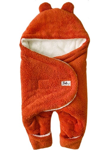 Owli Baby Winter Outer Swaddle Blanket 0-6 Months Orange  - Image 1