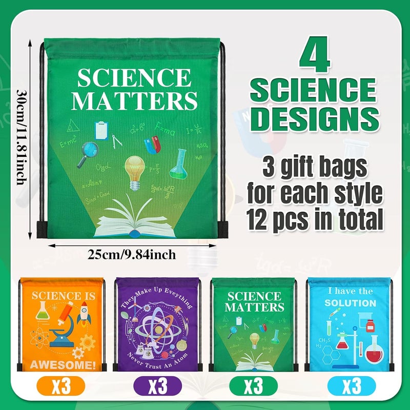 Sureio Sureio 86 Pcs Science Party Favors Include Science Drawstring Bags Silicone Bracelets Stickers Kawaii Pins for Scientist Birthday Decorations Prizes  - Image 2