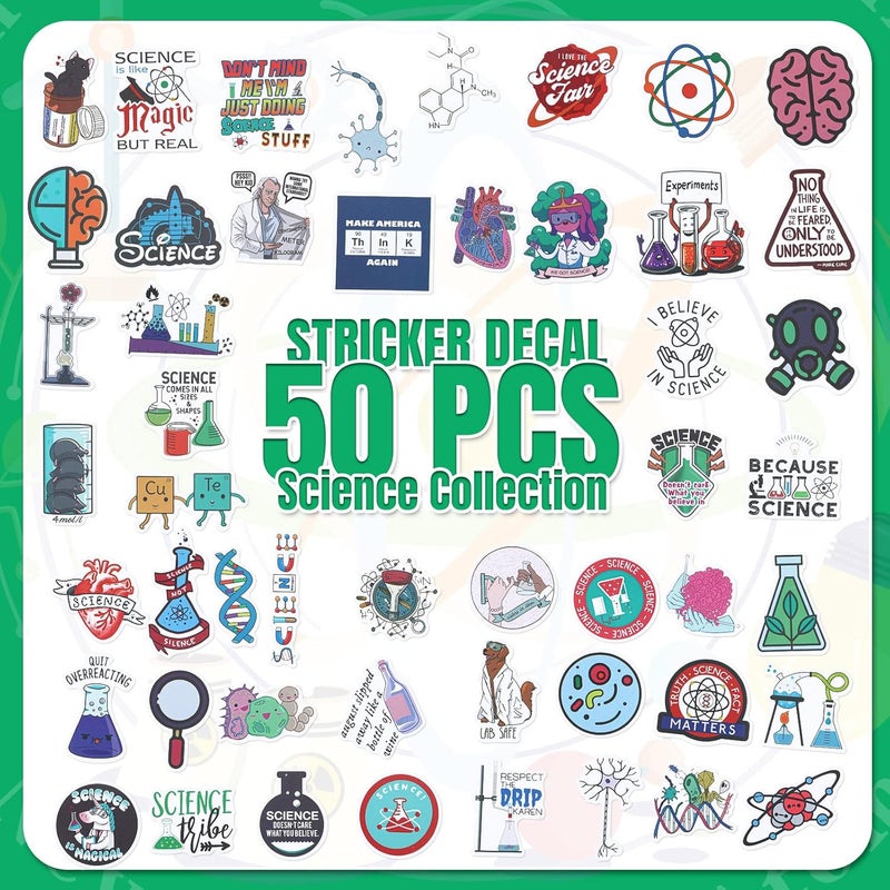 Sureio Sureio 86 Pcs Science Party Favors Include Science Drawstring Bags Silicone Bracelets Stickers Kawaii Pins for Scientist Birthday Decorations Prizes  - Image 5