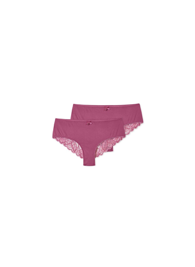 Tchibo Womens 2 Brazilian Briefs, Berry  - Image 1