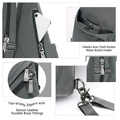 KL928 Nylon Sling Bag - Small Crossbody Backpack Shoulder Casual Daypack Multipurpose Rucksack for Men Women - Image 4