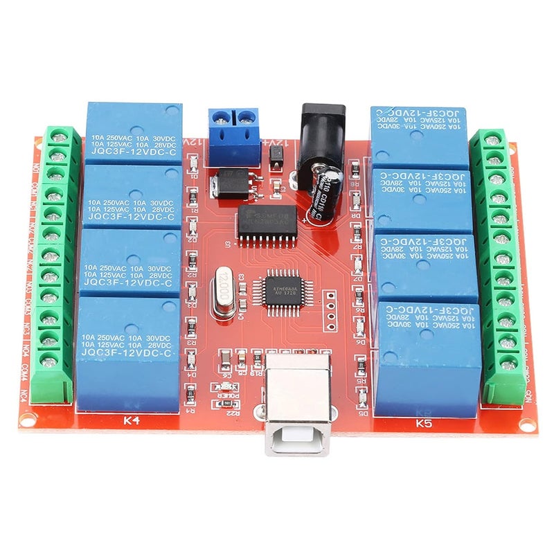 klarako Camera Dc Control Input Board,12V 8-Channel Computer USB Controller Switch Relay Module Pc Smart Controller - Image 2