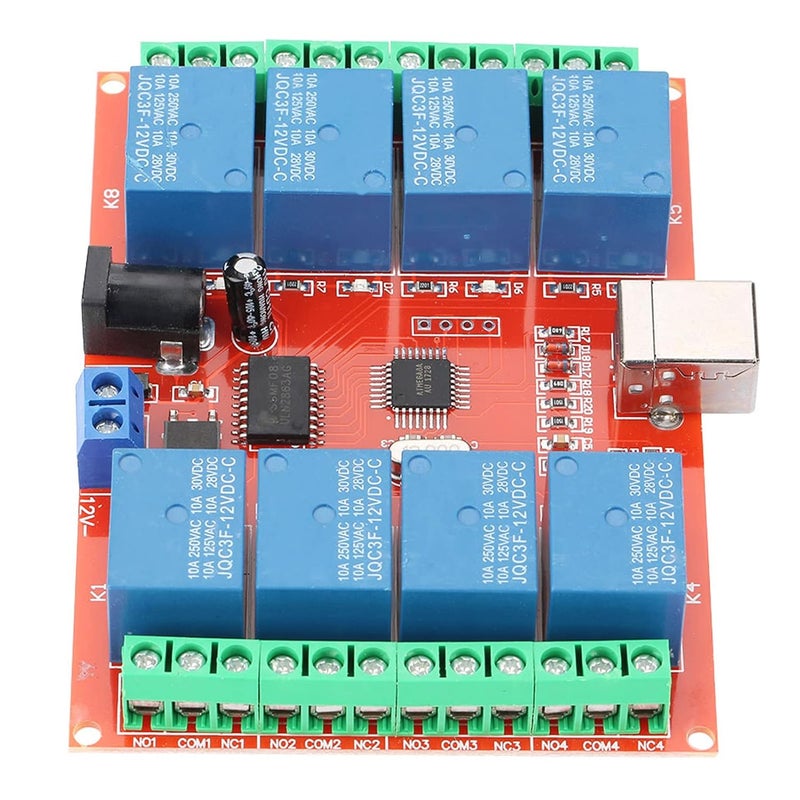 klarako Camera Dc Control Input Board,12V 8-Channel Computer USB Controller Switch Relay Module Pc Smart Controller - Image 3