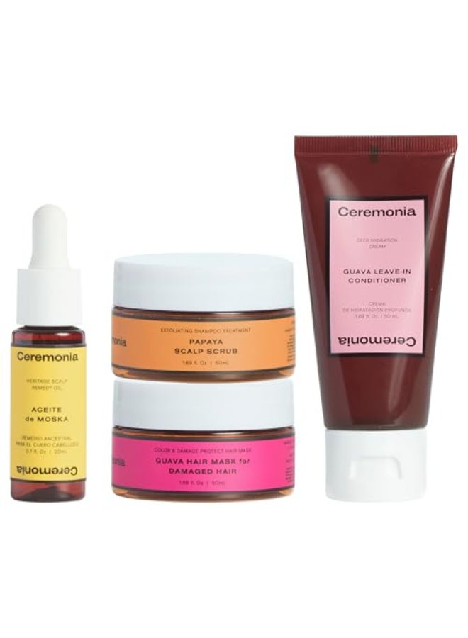 Ceremonia Hair Wellness Kit Weekly Scalp Strand Reset Bundle for Deep Cleansing Hydration - Image 1