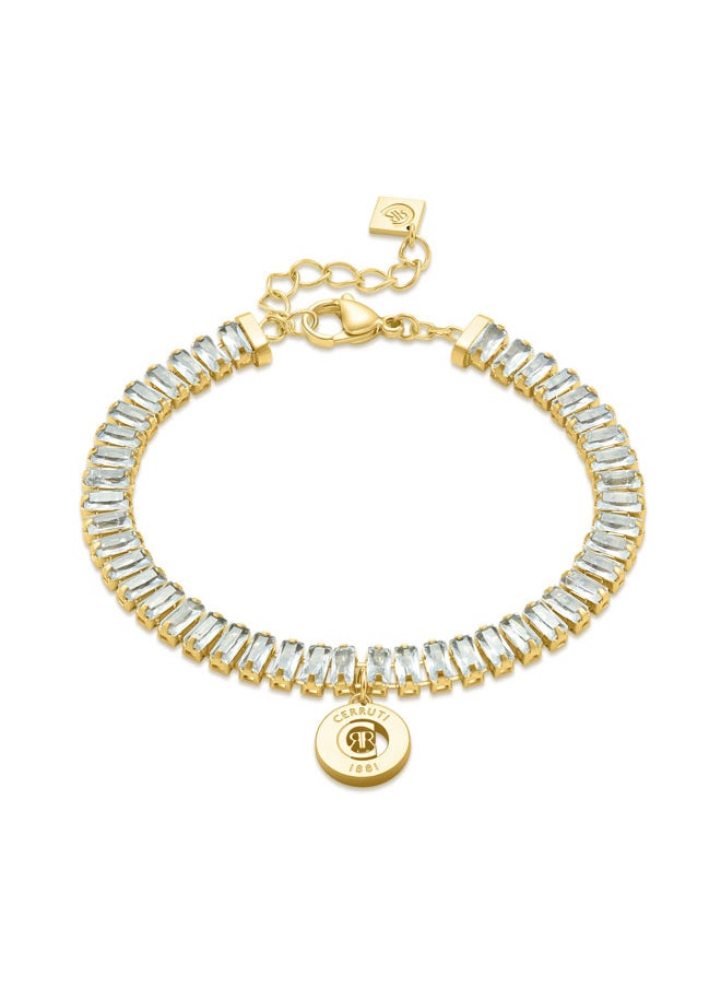 CERRUTI 1881 Claudia Gold-Plated with 'CRR' Charm Bracelet for Women  - Image 1