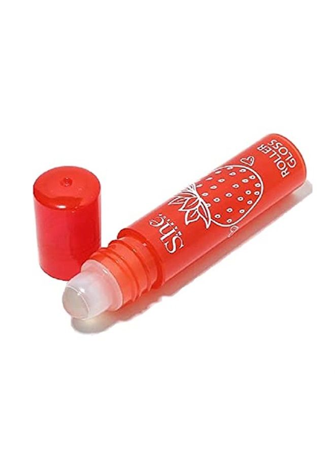 Generic Fruity-Pop Roller Gloss by S.he Makeup; Smooth Glass Like Shine Lip Glosses, Complete Set of All 6 Flavor Scents 0.22oz 6.3g Clear  - Image 3