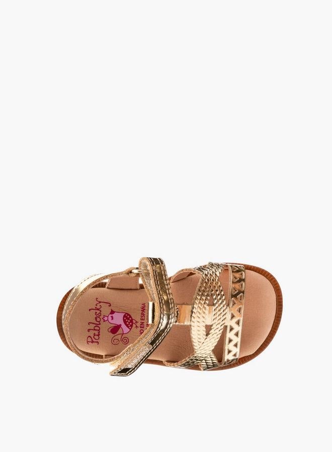 Pablosky Girls Strap Sandals With Hook And Loop Closure - Image 4