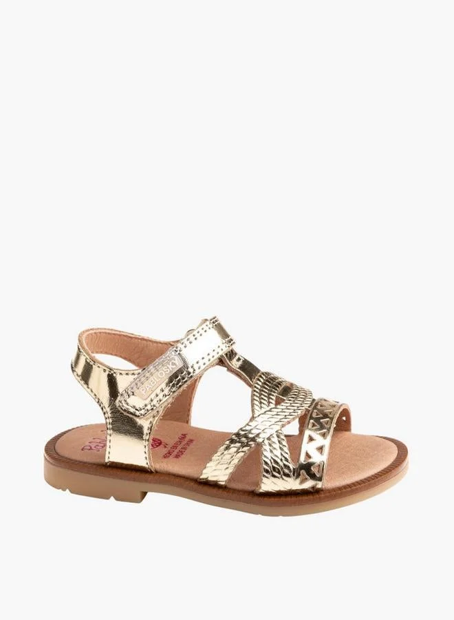 بابلوسكي Girls Strap Sandals With Hook And Loop Closure