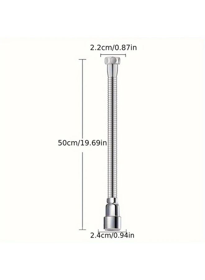 70cm Heavy Duty Faucet Extension 360 Swivel Spout Anti Splash High Pressure Pipe - Image 5