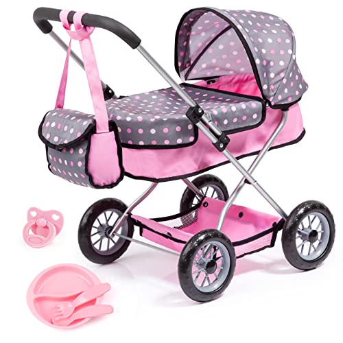 Bayer Smarty Modern Doll Pram Stroller Set for 18 inch Dolls with Accessories - Image 1