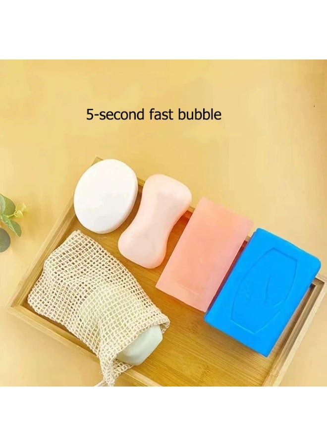 5 Packs, Soap Foam Bags, Reusable Facial Cleanser/Facial Cleanser Storage Network, Household Foam Network, For Efficient Use Of Soap And Easy Cleaning, - Image 4