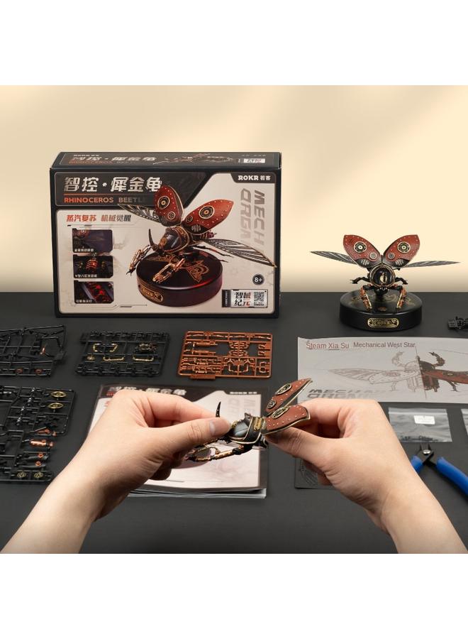 Bluejw Ruozhuo Guest Three-dimensional Jigsaw Intelligent Control Rhinoceros Tortoise 3d Metal Assembled Model Decompression Diy Toy Innovative Gift - Image 5