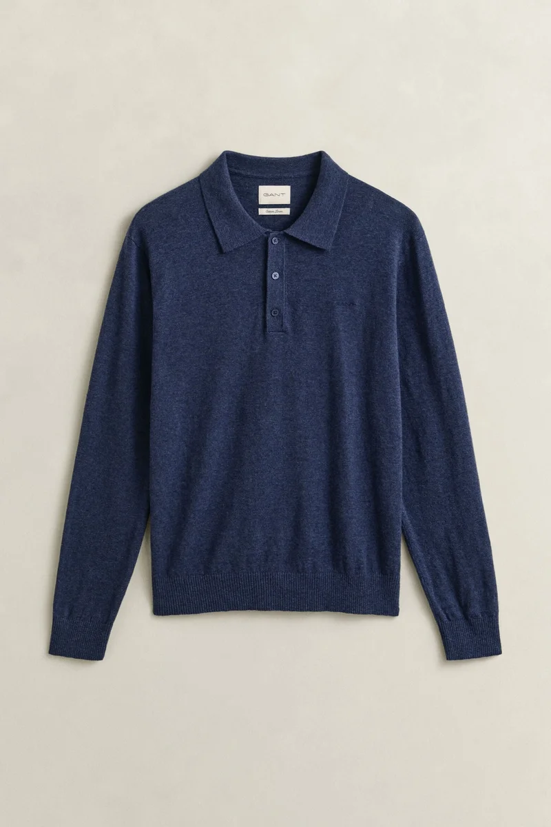 GANT  Slub Cotton Blend Polo Sweater for Men | Best Price UAE