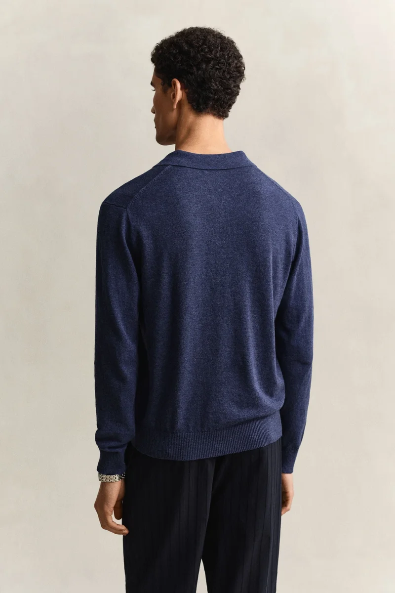 GANT  Slub Cotton Blend Polo Sweater for Men | Best Price UAE