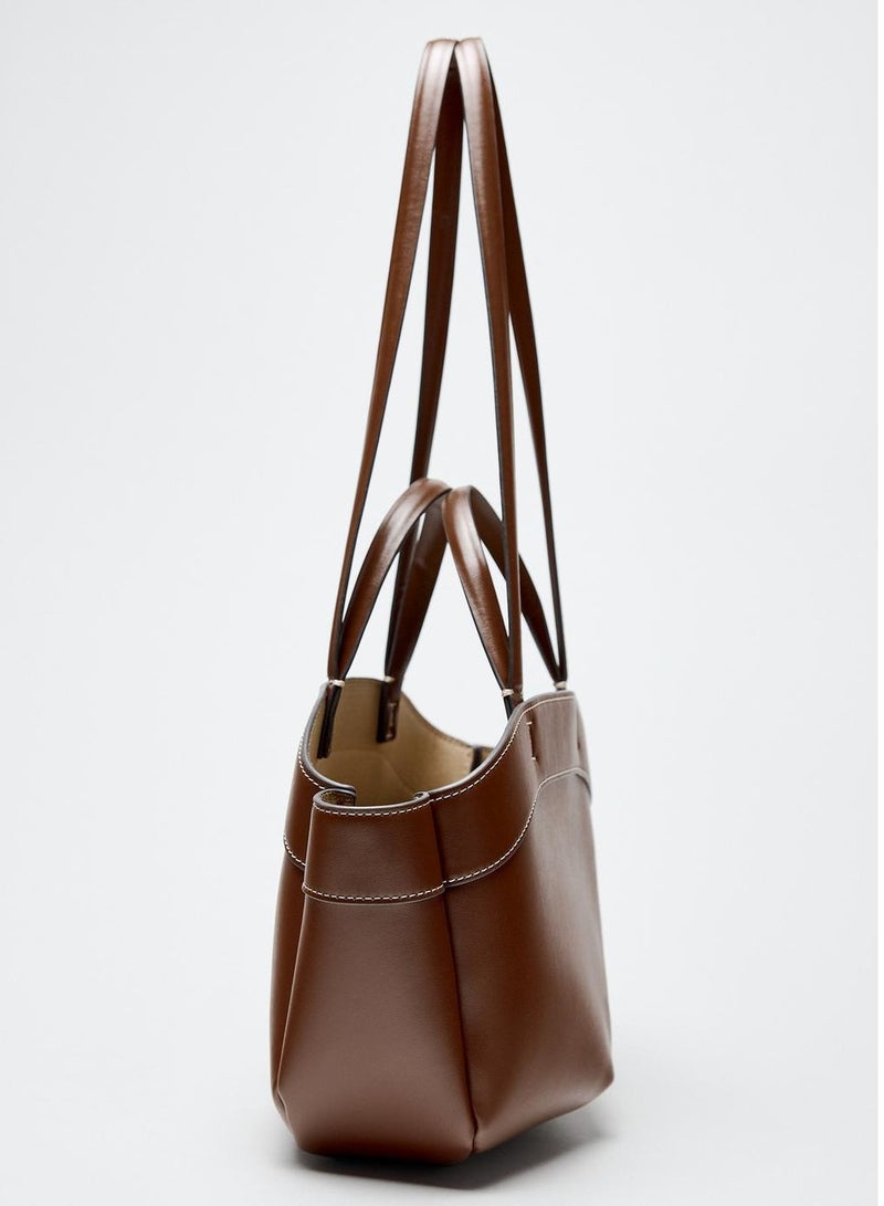 Zara Tote Shopping Bag with Removable Bundle - Image 3