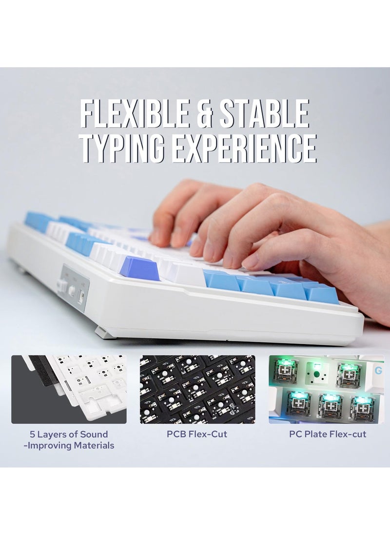 AULA - F99 RGB 3 Mode Wireless Mechanical Keyboard (Bluetooth/2.4GHz Wireless/Type-C) Gaming Keyboard Reaper Switches - Image 1