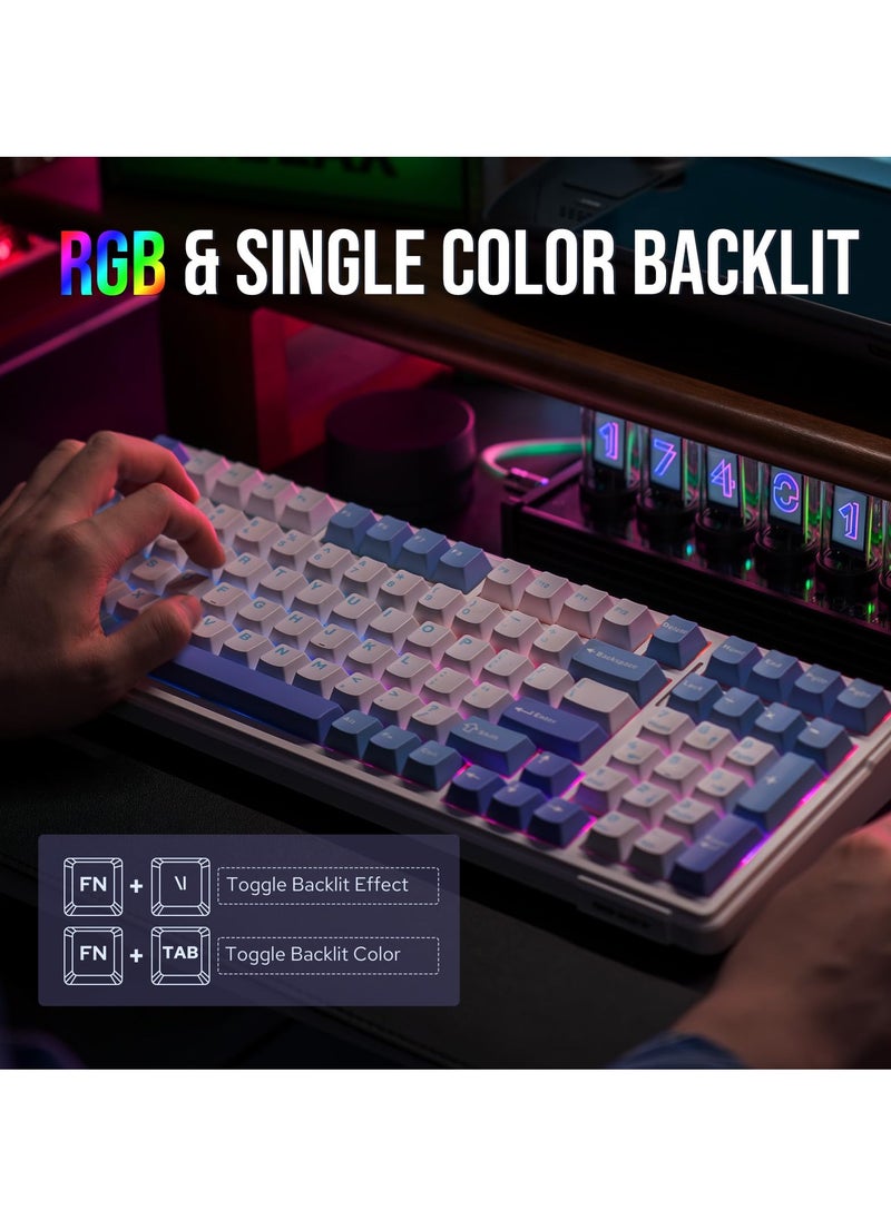 AULA - F99 RGB 3 Mode Wireless Mechanical Keyboard (Bluetooth/2.4GHz Wireless/Type-C) Gaming Keyboard Reaper Switches - Image 1