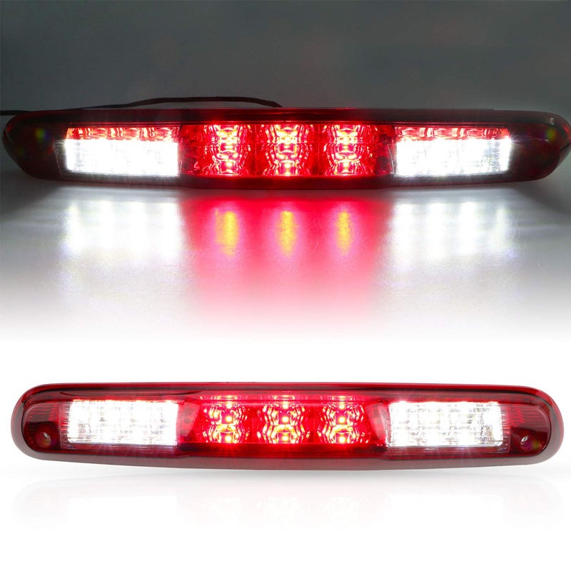 For 2007-2013 Chevy Silverado/GMC Sierra 1500 2500HD 3500HD 3rd Third Brake Light Cargo Light LED High Mount Lamp Tail Light (Red)