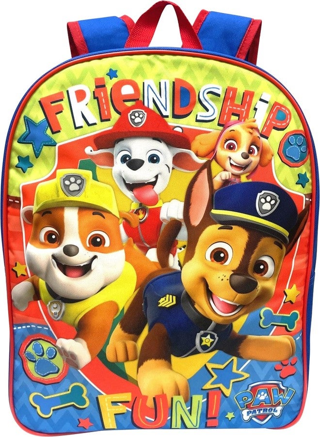 Ruz Paw Patrol Kid's Licensed 15 Inch School Bag Backpack (Friendship Fun - Boy) - Image 1