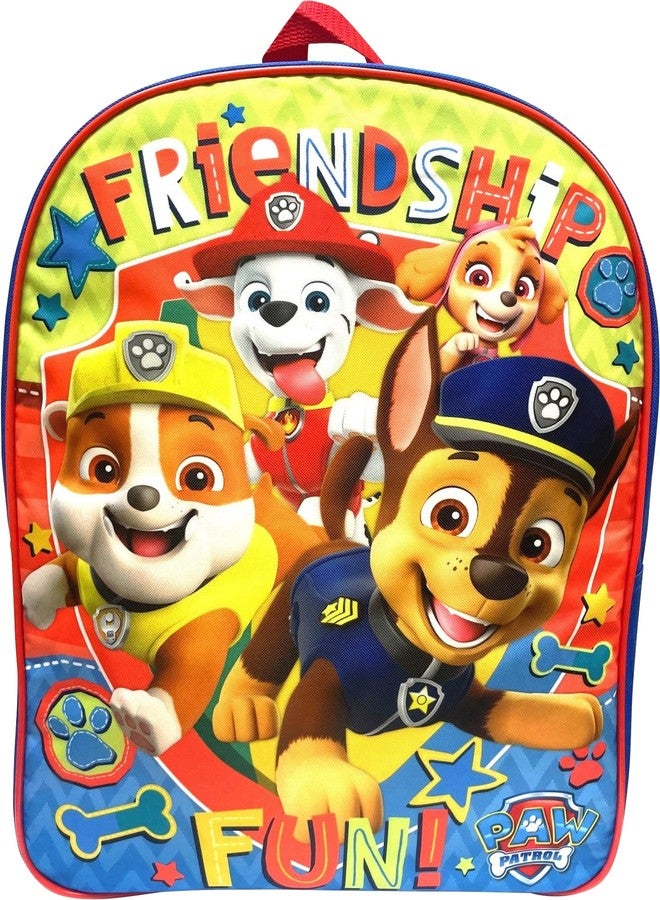 Ruz Paw Patrol Kid's Licensed 15 Inch School Bag Backpack (Friendship Fun - Boy) - Image 2
