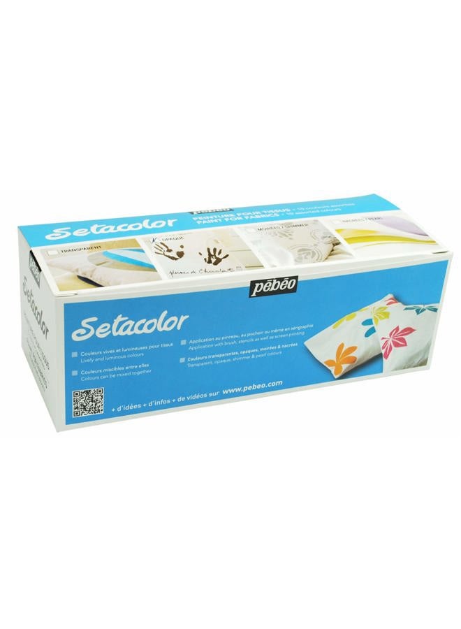 Pebeo مجموعة طلاء بيبو بي075000 اكتشاف 45 مل 10/عبوة - سيتاكولور غير الشفافة للأقمشة الخفيفة، 1.58 أونصة سائلة (عبوة من 10) - Image 2