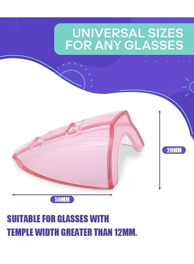 2 Pairs Eye Glass Side Safety Shields, Safety Glasses Side Shields for Prescription Glasses Protective Eyewear Clear Protective Eye Glasses Side Shield (Clear) - Image 2