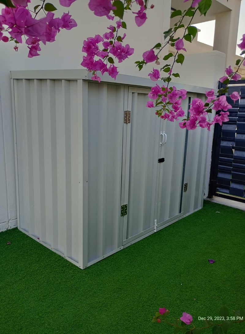 Generic QuadBliss BIKE STORGE SHED with Base | 205cm L x 105cm W x 155cm H | Hinge Door  - Image 1