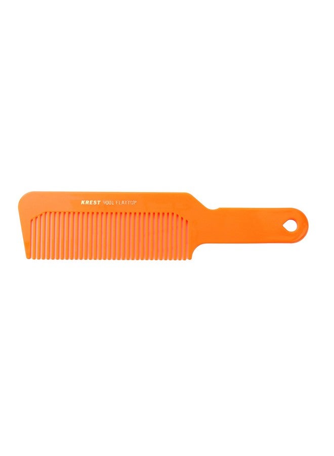 Krest Hair Comb 83/4 Flattop Hair Cutting Comb. Barbers Hairdresser Comb. Model 9001. 3 Combs (Neon Orange) - Image 3