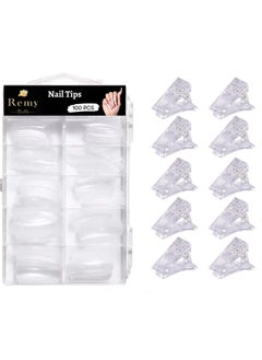 Remy Belle 100Pcs Nail Dual Form and 10Pcs Acrylic Tips Clips for Poly Gel UV LED Builder Manicure  Art Tool  - Image 1
