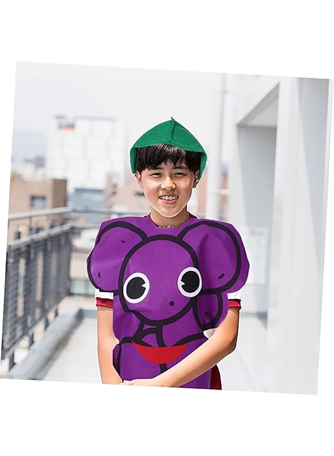 TAPIT Unisex Halloween Grape Costume Dress Set Fruits Costume Suit with Hat for Halloween Cosplay Dress up Party Performance Costumes - Image 3