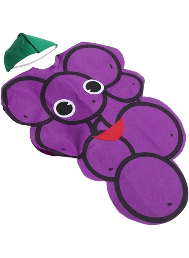 TAPIT Unisex Halloween Grape Costume Dress Set Fruits Costume Suit with Hat for Halloween Cosplay Dress up Party Performance Costumes - Image 5