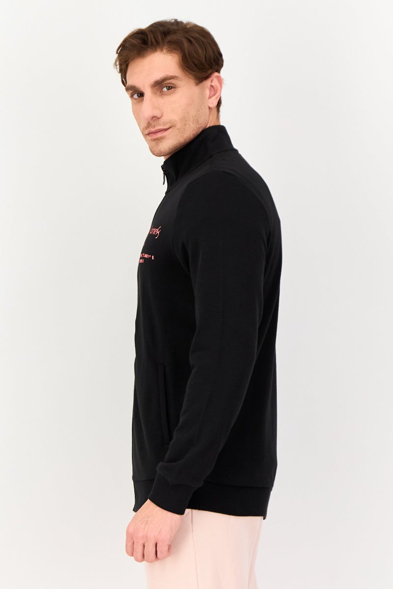 PUMA سويت شيرت بومّا x وان 8 للرجال بأكمام طويلة وقصة ضيقة، أسود - Image 2