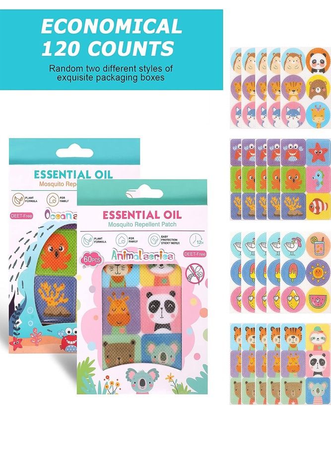 بيلسبيري ملصقات طارد البعوض 120 قطعة ملصق للأطفال البالغين 72 ساعة مغامرات خالية من الحشرات - Image 2