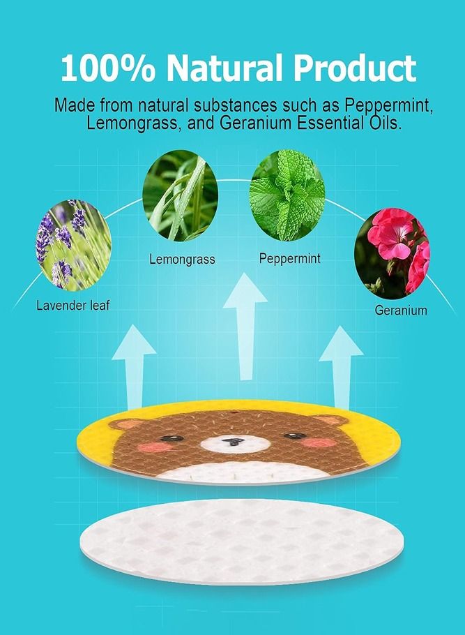 بيلسبيري ملصقات طارد البعوض 120 قطعة ملصق للأطفال البالغين 72 ساعة مغامرات خالية من الحشرات - Image 3
