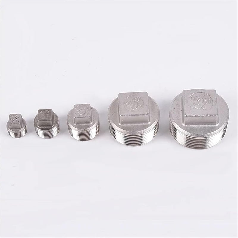 304 الفولاذ المقاوم للصدأ 1 2 بوصة ذكر أنثى غطاء سدادة أنبوب موصل ملحمة السباكة - Image 5